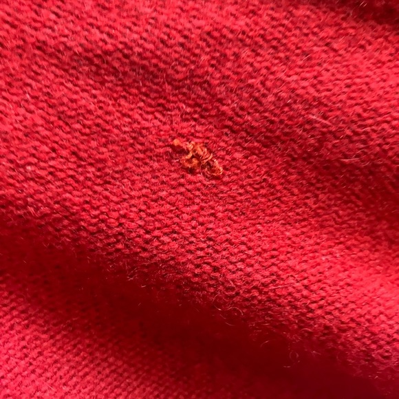 Embassy Row Cashmere Blend Sweater Men's Large Red V-Neck Preppy Old Money - Picture 9 of 10